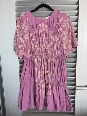 Boho Lavender Floral Tiered Dress- SEA New York